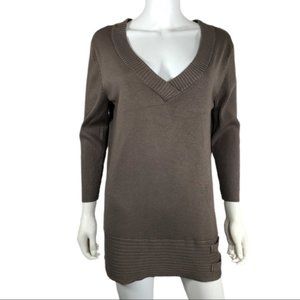 Style & Co. Buckle Decal Sweater w/Ribbed Sides